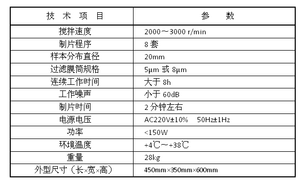 液基薄層細胞制片機tct技術參數(shù)